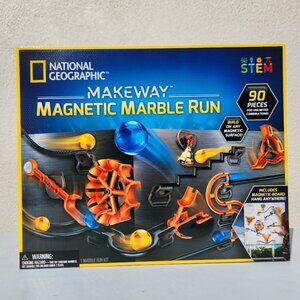 NEW NATIONAL GEOGRAPHIC Magnetic Marble Run Tracks Maze STEM Toy Building Set En